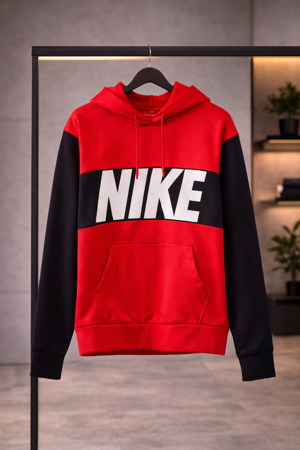 Nike Colorblock Hoodie – Women’s Size Small – Red/Black – Pre-Owned